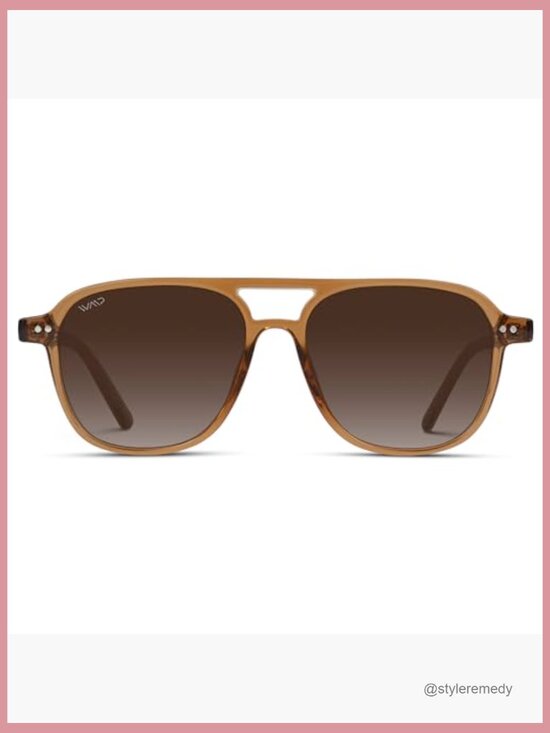 Polarized Aviator Sunglasses with Acetate Frame and UV Protection main image 6